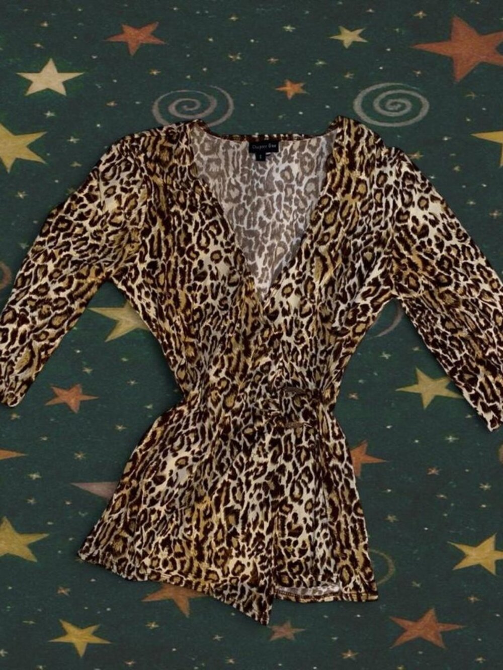 Y2K Animal Print Blouse